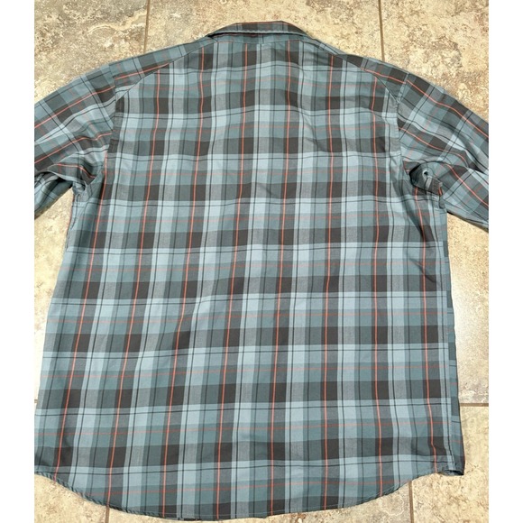 Columbia Men's Size XL Shirt Omni Wick Advanced Evaporation Plaid Blue Vent Flaw - Picture 13 of 13